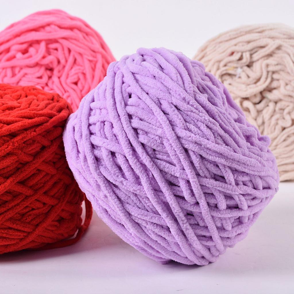 Рукоделие Вязание крючком Пряжа Однорядная нить Крючок Нитка для обуви Толстая линия Домашние тапочки Шарф Подушка Монохромный однотонный цветной клубок ниток