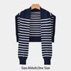 Stripe Knitted Shawl Warm Neck Scarf Fashion Fake Collar Cape  for Women