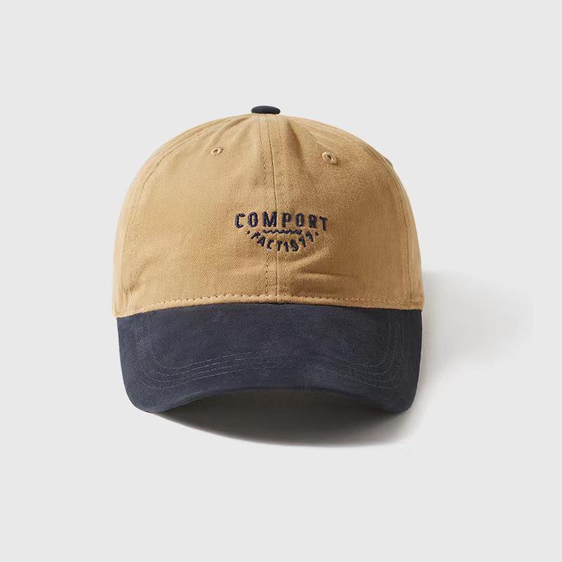 Ретро Уличная Контрастная Вышивка Букв Бейсболка Женская Большой Окружности Головы Подчеркивающая Лицо Маленькая Кепка Утенка Защита от Солнца