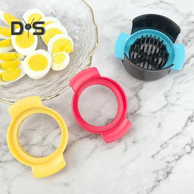 Удобный инструмент для нарезки яиц с ручкой. Практичные кухонные инструменты из металлической проволоки 3-в-1. Мини-яйцерезка.