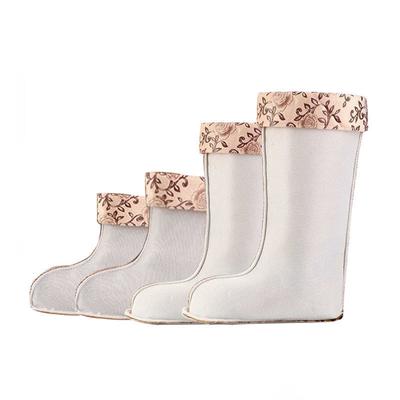 Зимняя теплая подкладка для дождевых сапог, женская мягкая обувь, полиэстер, хлопок, подкладка для дождевой обуви, подкладка для носков, тапочек