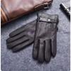 Winter Gloves Men Genuine Leather Sheepskin for Adult Warm Winter Deerskin Gloves Christmas Gift Men's Sheepskin Gloves
