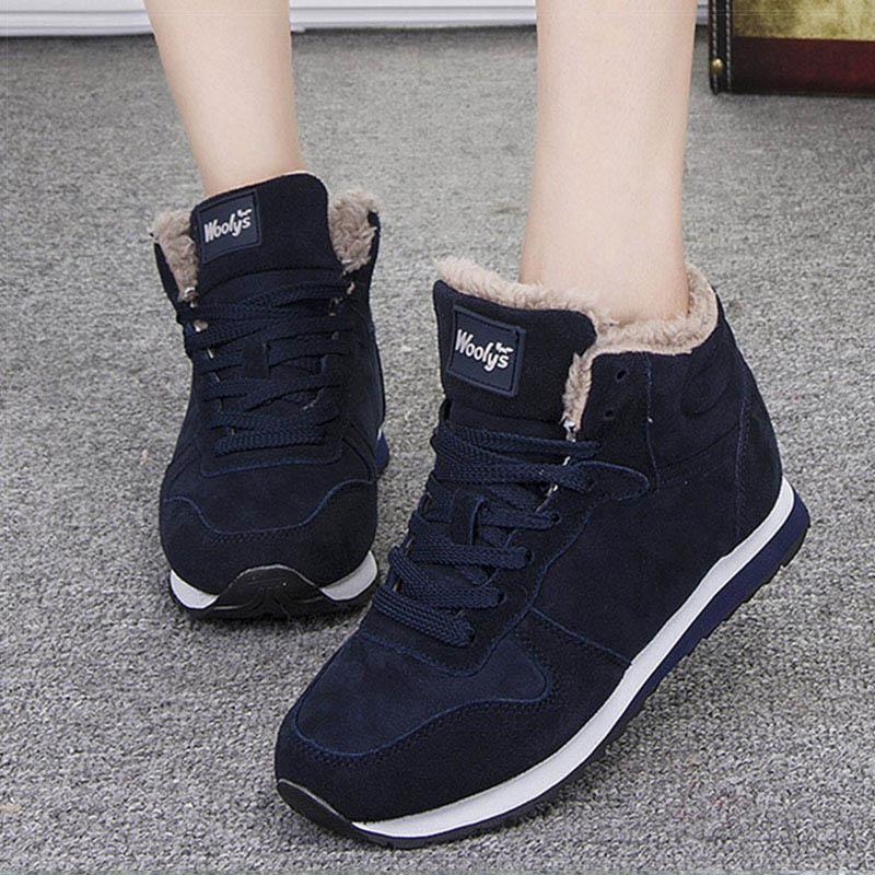Fashion Women Shoes Women's Fur Shoes For Winter Sneakers Couple Winter Shoes Unisex Casual Sneaker Female Footwear Tennis Plus Size 46
