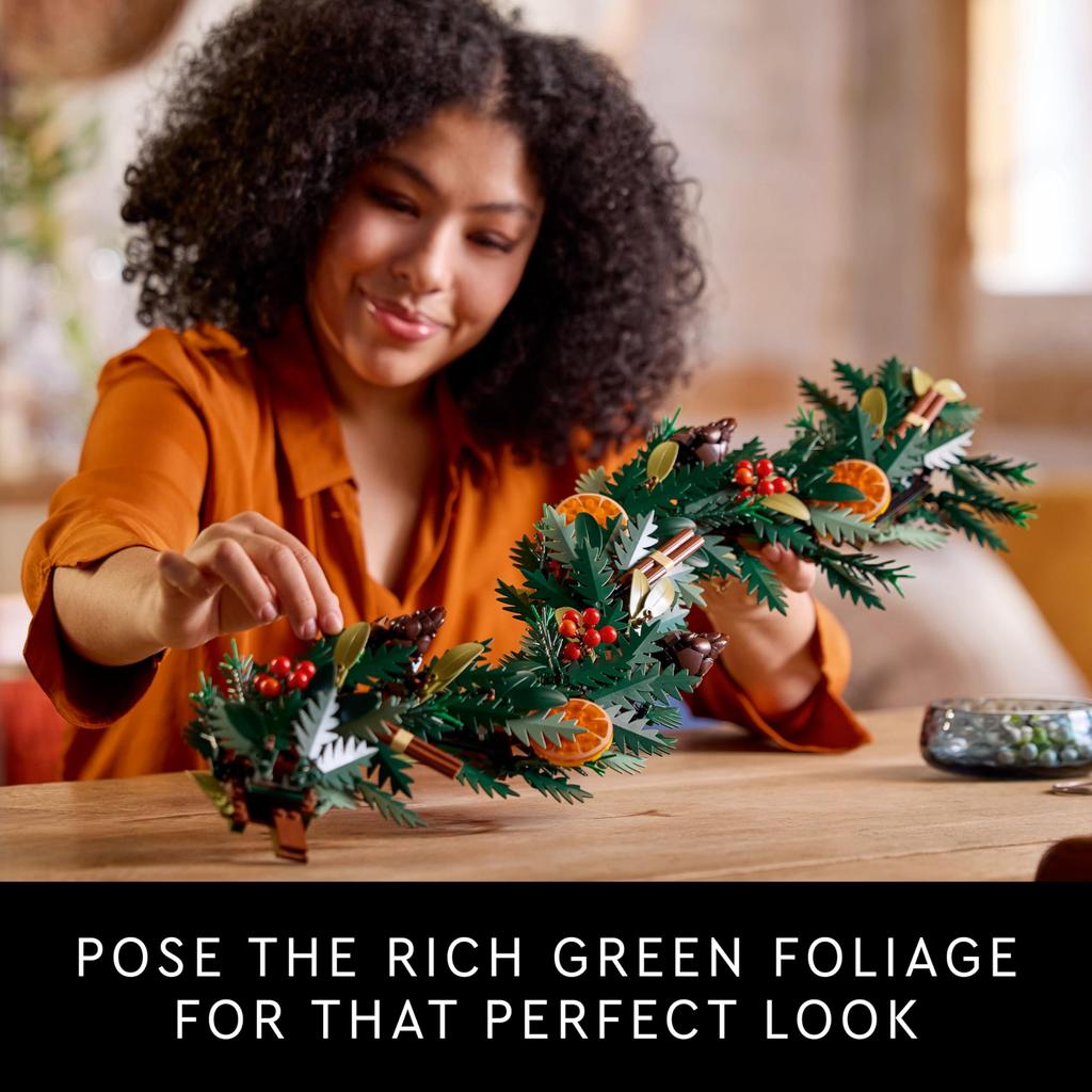 LEGO Icons Wreath Making Holiday Home Decoration Set 10340 Kit, (1194 Pieces)