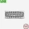 Новое 925 стерлингового серебра бисерное кольцо Pave Band для женщин 925 серебряные кольца бренд свадебные украшения подарок
