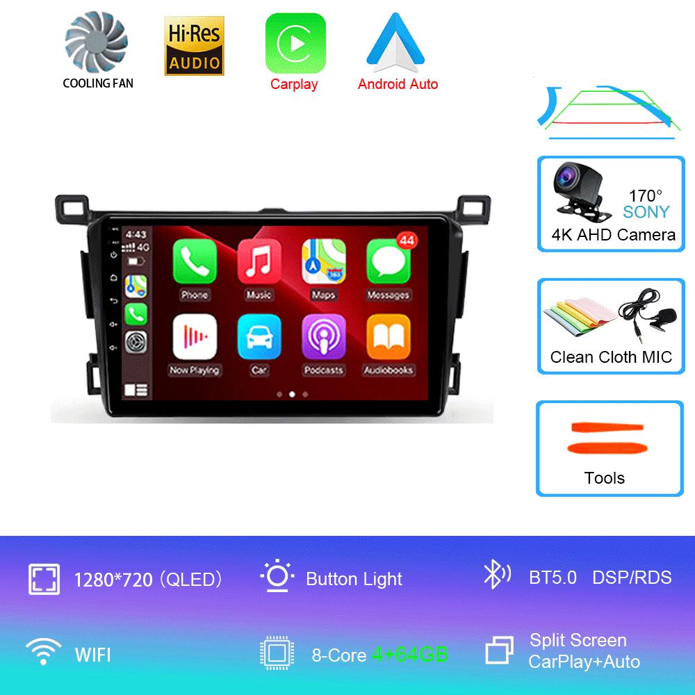 Android 14 для Toyota RAV4 Rav 4 2013 2014 2015 - 2019 Carplay Автомагнитола GPS Навигация DSP 360 Камера 2 Din Видео Стерео