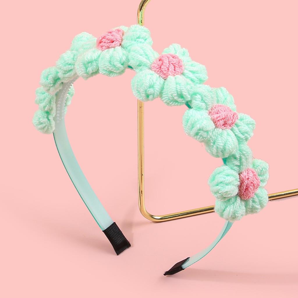 Fashion Women Girls Headbands Knitting Yarn Flower Headbands Cute Flower with Teeth Hairbands Winter Hair Accessories