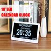10'' Цифровой дисплей Светодиодные часы Календарь День Домашний декор День/Неделя/Месяц/Год Поддержка Ночи