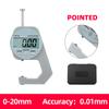 Цифровой дисплей толщиномер цинковый сплав электронный ЖК-микрометр метрические имперские инструменты для измерения толщины стенки 0-10/20 мм