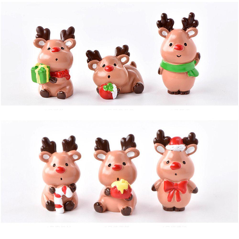 Figurines Christmas Gifts Decoration Supplies Elk Decoration Micro Landscape Christmas Decoration