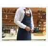 Working Denim Bib Apron Leather Strap Barista Chef Barber Pocket Studio Uniform