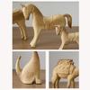 Милый декор комнаты с животными Лошадь Кролик Кошка Жираф Деревянные скульптуры Материалы для раскрашивания своими руками Ремесло Домашний декор Фигурка ручной работы Подарки