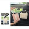 Car Tissue Box, Seersucker Small Fresh Decoration, Car Paper Drawer, Car Chair Back Hanging Storage Tissue Bag