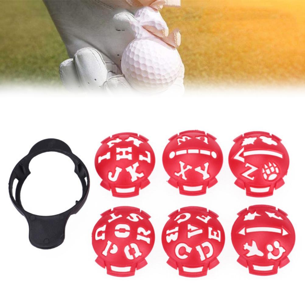 7Pcs Ball Liner Line Marker Template Letter Pattern Ball Scribe Template Drawing Alignment Tool