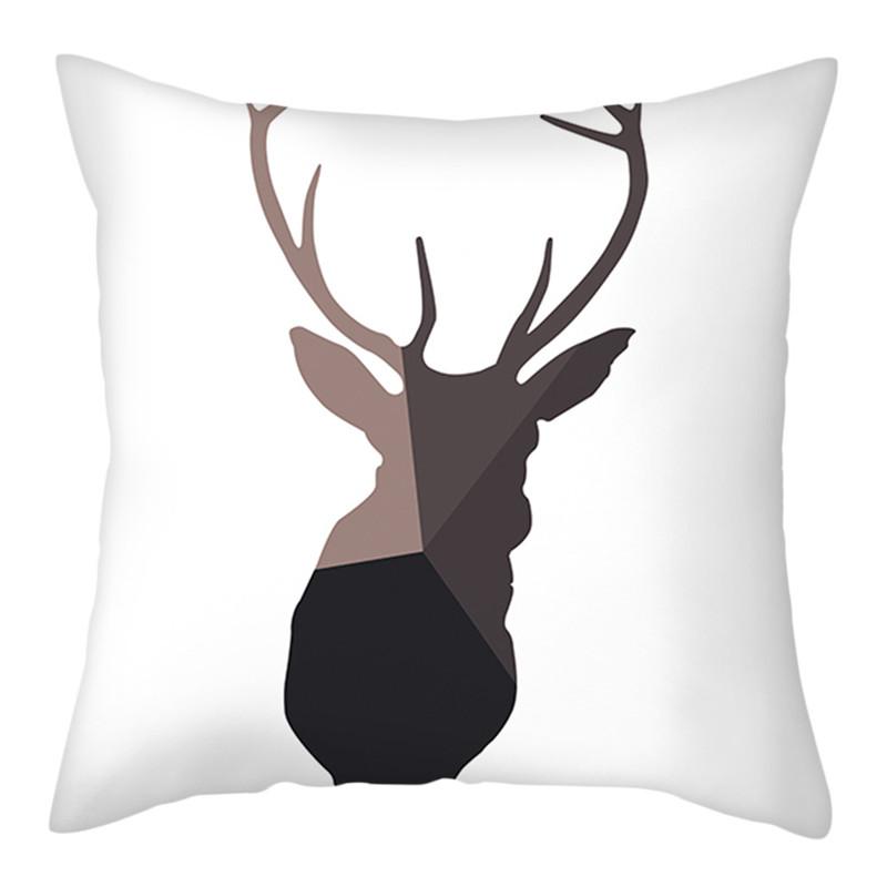 Подушка в виде оленя, геометрическая наволочка, декоративная наволочка для домашнего дивана в скандинавском стиле