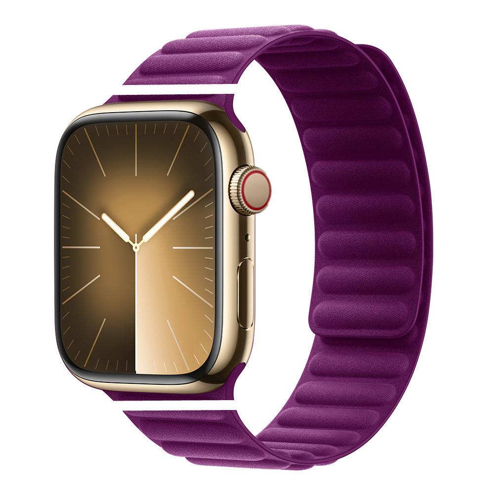 Apple Watch Fine Woven Twill Leather Magnetic Band for Series 5-9 & SE