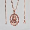 Rose Gold Italian Exquisite Virgin Mary Pendant Jewelry Gift for Women