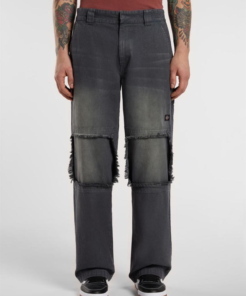 DICKIES Washed Snake Double Knee Pants Black