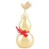 Traditional Chinese Feng Shui Brass Gourd with Leaf Smooth Surface Open Cover Decoration