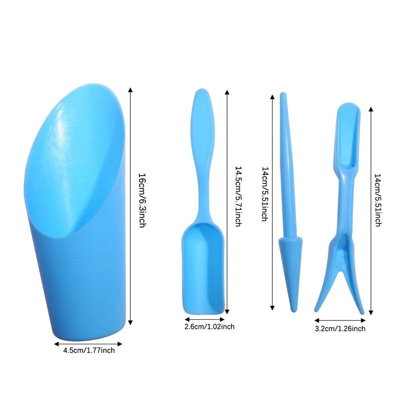 Набор из 4 садовых инструментов случайных цветов, включая инструменты для посадки, ведро, лопатку, подъемник для рассады, необходимые садовые гаджеты, инструменты для суккулентов