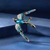 Swallow Return Brooch High-End Women'S Luxury Enamel Animal Brooch Niche Design Sense Pin Coat Accessories