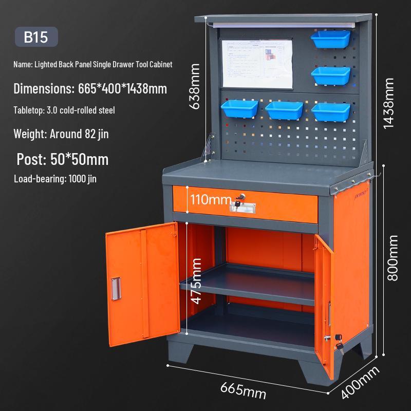 Heavy-Duty Multifunctional Tool Cabinet & Mobile Workbench