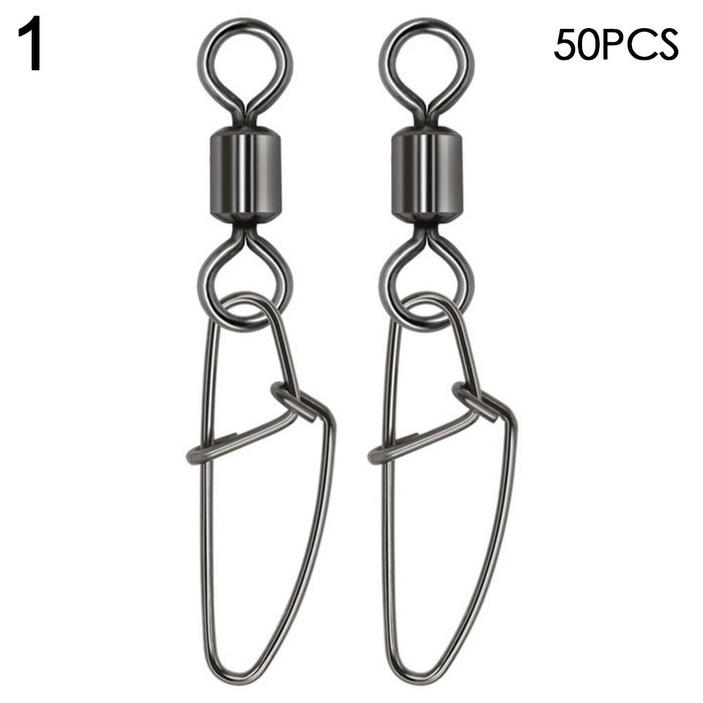 Stainless Steel 1#-8# Heavy Duty Ball Fishing Snap Connector with Pin Bearing Barrel Rolling Swivel