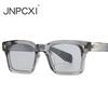  Fashion Square Rivets Gradient Gray Sunglasses Men Shades Vintage Trending Women Sun Glasses UV400