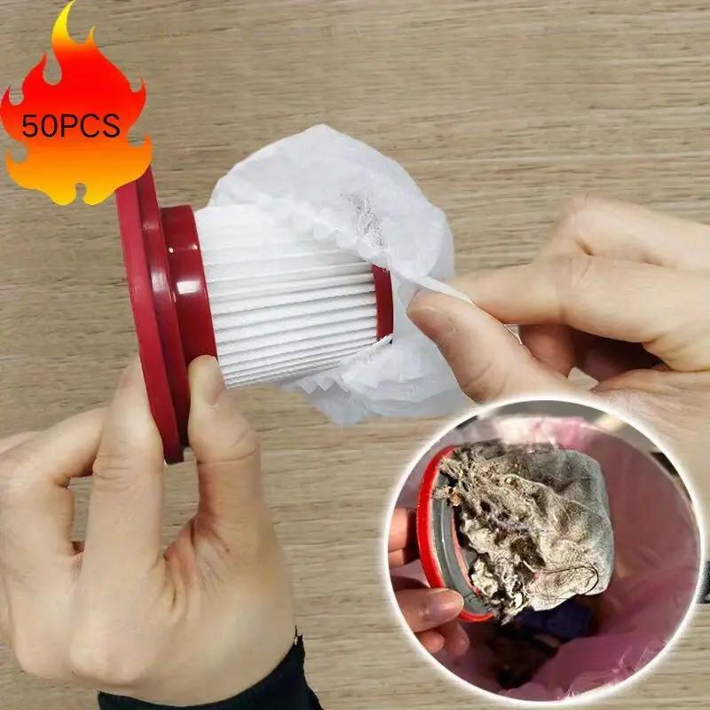 50pcs/100pcs, Disposable Vacuum Cleaner Filter Element, Universal Non-Woven Fabric Filter Accessories For Vvacuum Cleaner