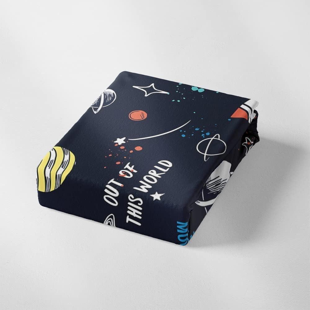 Вселенная Планета Ракета 3D Мультяшный Микрофибра Комплекты постельного белья Детское постельное белье с молнией Декор комнаты Пододеяльник взрослый