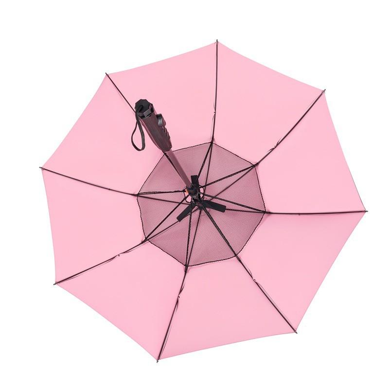 23 Inch Electric Mist Fan Umbrella With Rechargeable Battery UV Protection Golf Style Outdoor Cooling Adults