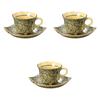 Set of 3 Spiral Arabesque Coffee Cups and Saucers X 9 X Cups and Saucers Setomonohonpo [12 6.7 Cm, 210cc]