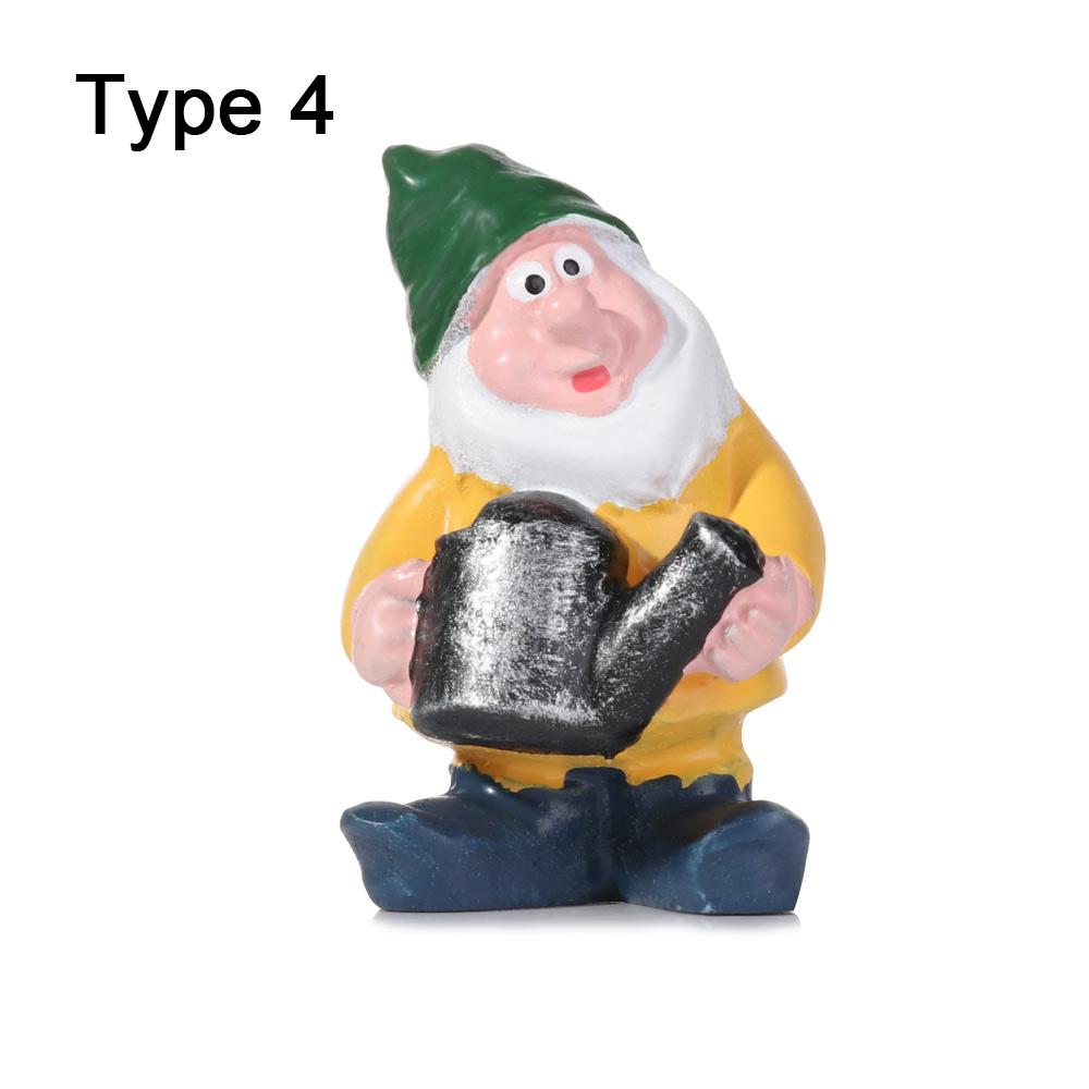 Hand-painted Fairy Garden Gnomes Desktop Decoration Miniature Dwarfs Statue Mini Gnome Figurines