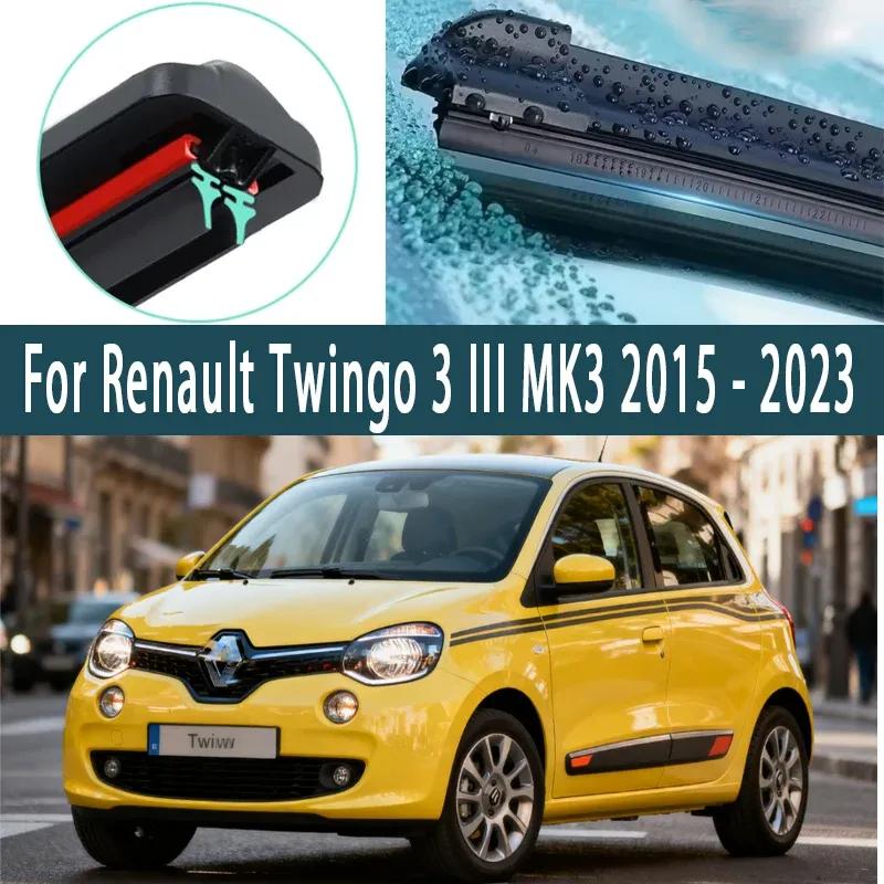 Front Windshield Windscreen Blades for Renault Twingo 3 III MK3 2015 - Car Wipers Rubber Strip Wiper 2016 2017 2018