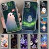 Милый Чехол-Чехол с Призраком на Хэллоуин для iPhone 11 12 13 Mini 14 15 Plus 16 Pro Max 17 Air 7 8 + SE Арт Индивидуальный Fundas 11 12