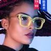 Square Flat Glasses Tr90 Anti-Blue Light Fashionable And Simple Plain Glasses Frame Can Be Equipped With Myopia Glasses Frame