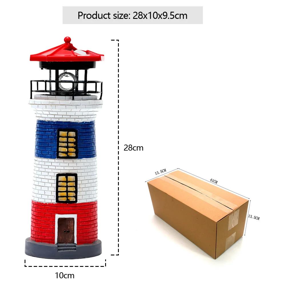 Lighthouse Shape Solar LED Light Garden Fence Yard Outdoor Decor Beacon Lamp Solar Led Light Outdoor Lighting Garden Decoration