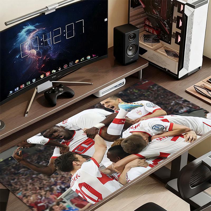 VFB Stuttgart Players Mouse Pad, Large Gaming Desk Mat, Non-slip XXL Mousepad for Laptop & Tablet, Mini PC Playmat with Stitched Edges