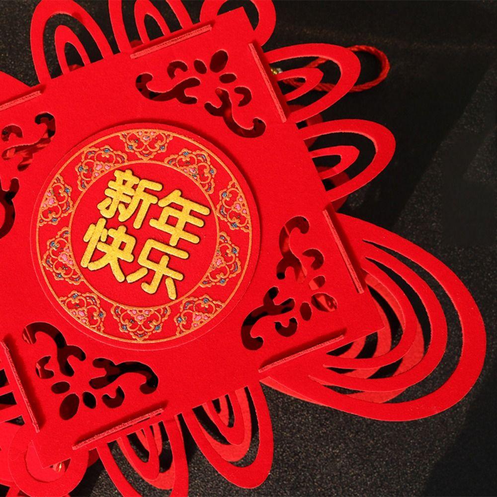 Сделай сам Фетровый Красный Фонарь 3D Китайский Красный Фонарь Фонарь Праздника Весны Праздник Весны