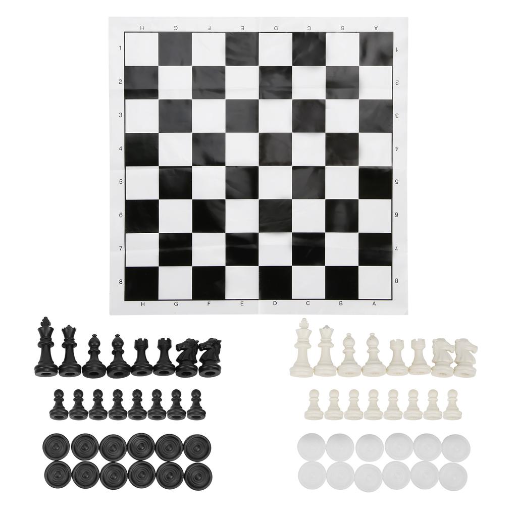 2 in 1 Travel Board Games Set Portable Chess and Checkers Set for Kids and Adults