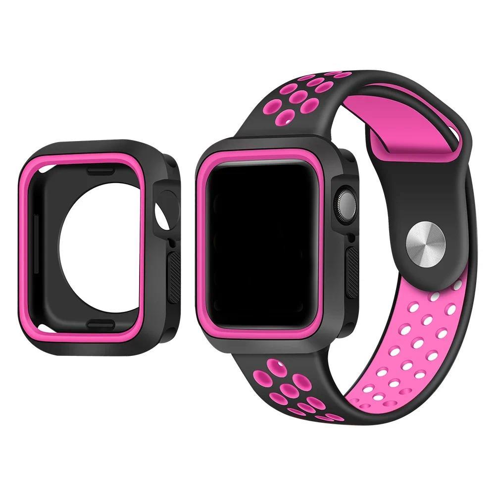 Чехол для Apple Watch 9 8 7 6 SE 5 3 Бампер Защитная крышка Чехол Аксессуары IWatch 42MM 41MM 38MM 45MM 44MM 40MM Чехол