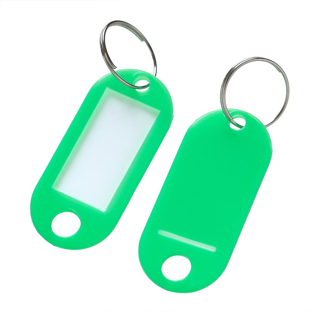 10/50pcs Colors Plastic Key Tags With Card Label For Diy Keychain Kit Luggage Tag El Number Classification