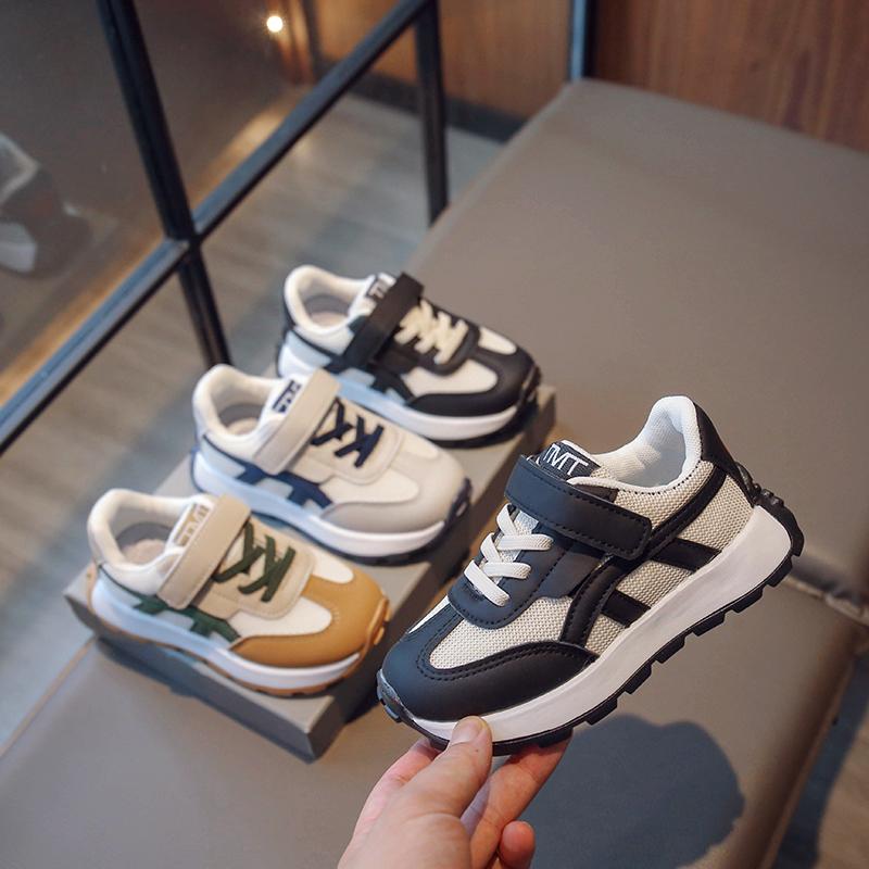 Children's Fashion Breathable Velcro Double Mesh Sports and Casual Shoes Student Versatile Children's Shoes Forrest Gump Shoes