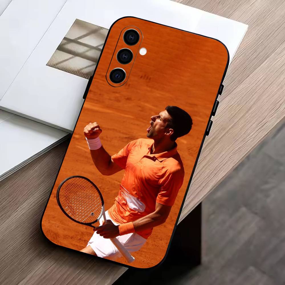 GOAT-Novak Djokovic Phone Case For Samsung Galaxy A73,A72,A71,A70,A53,A52,A51,Soft Silicone Black Cover