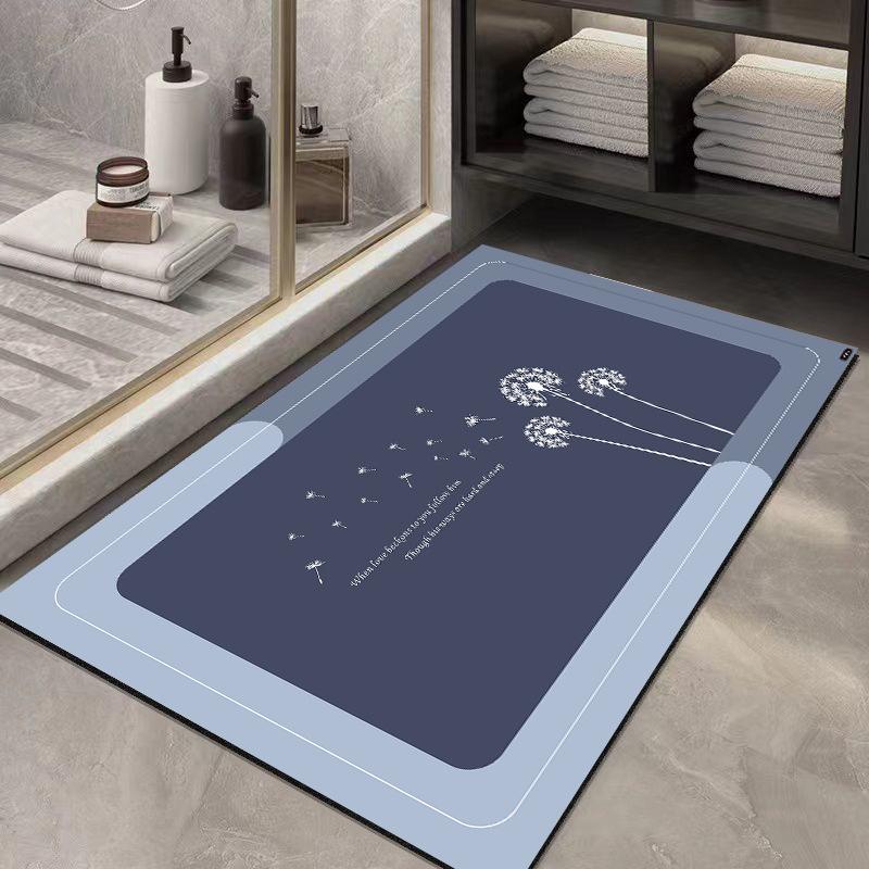 Diatomaceous Mud Mat Resistant To Dirty Toilet Door Simple Air Moisture-wicking Mat Home Toilet Quick Drying Easy To Take Care of Non-slip Mat
