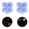 Holographic Phone Grip Resin Mold 4 Cavity Silicone On Top Phone Socket Mold Circle Epoxy Casting Mold DIY Phone Craft