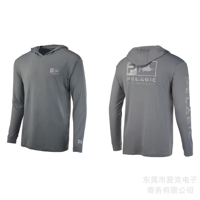 Pelagic Hooded Fishing Suit Men's Summer Sunscreen Quick-Drying Fishing Shirt Outdoor Sportswear Breathable Top