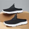 36-46 Men/Women's  Slippers Men's Half Slippers Summer Mesh Meter-breathable Men's Black Mueller Shoes