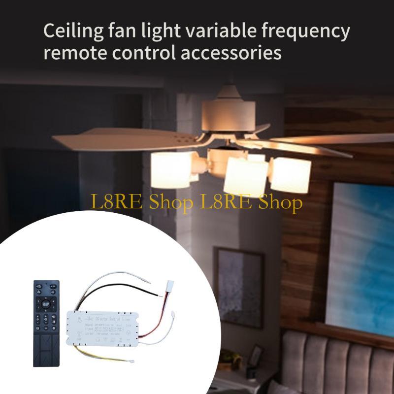 L8RE Wireless Ceiling Fan and Light Controller with Dimmer and Speed Adjustment