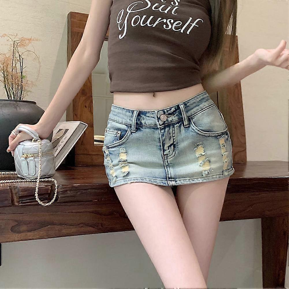 Hot Sexy Women Low-rise Denim Shorts Mini Jeans Skirts Travel Casual Shorts